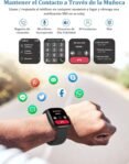 Reloj Inteligente 1.83″ Mujer Hombre con Alexa, Smartwatch Deportivo IP68 para Ducha, Notificaciones WhatsApp/Llamadas Monitor Sueño/Estrés/Corazón Reloj Barato para Android iOS