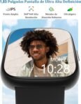 Reloj Inteligente 1.83″ Mujer Hombre con Alexa, Smartwatch Deportivo IP68 para Ducha, Notificaciones WhatsApp/Llamadas Monitor Sueño/Estrés/Corazón Reloj Barato para Android iOS