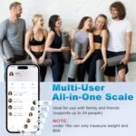 Báscula de Grasa Corporal y Muscular, Báscula Inteligente con Pantalla Grande, Báscula de Baño con App, 22 Medidas, Báscula de Peso Corporal Masa Muscular IMC, Alta Precisión, 180 kg