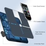 Báscula de Grasa Corporal y Muscular, Báscula Inteligente con Pantalla Grande, Báscula de Baño con App, 22 Medidas, Báscula de Peso Corporal Masa Muscular IMC, Alta Precisión, 180 kg