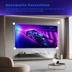 Mini Proyector Bluetooth WiFi Portátil 4K con Corrección Keystone Automática, Rotación de 180°, Pantalla de 130 Pulgadas, Android 11, Banda Dual 5G, Proyector de Películas