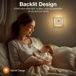 Luz Nocturna con Sensor de Movimiento, 2 Piezas Luz Nocturna Infantil Enchufe Regulable con 3 Modos, Brillo Ajustable para Habitación Infantil, Baño, Pasillo, Cocina, Escaleras