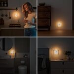 Luz Nocturna con Sensor de Movimiento, 2 Piezas Luz Nocturna Infantil Enchufe Regulable con 3 Modos, Brillo Ajustable para Habitación Infantil, Baño, Pasillo, Cocina, Escaleras