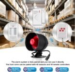 TOWODE Sistema de alarma inalámbrico para el hogar Kit antirrobo Sistema de alarma de seguridad con sirena de 115 dB, sensor de alarma de puerta, sensor de movimiento y control remoto