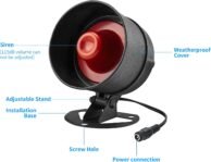 TOWODE Sistema de alarma inalámbrico para el hogar Kit antirrobo Sistema de alarma de seguridad con sirena de 115 dB, sensor de alarma de puerta, sensor de movimiento y control remoto