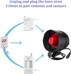 TOWODE Sistema de alarma inalámbrico para el hogar Kit antirrobo Sistema de alarma de seguridad con sirena de 115 dB, sensor de alarma de puerta, sensor de movimiento y control remoto