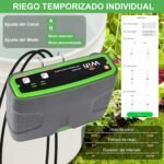 Kit de riego automático WiFi con bomba doble, sistema de riego por goteo, modo de riego automático/manual/retardado por aplicación para plantas de jardín/balcón/plantas de interior