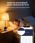 Tenda Cámara de Vigilancia WiFi Interior 2K, WiFi 6 360° para Bebés/Mascotas, Detección Humana AI de 3MP, Seguimiento de Movimiento, Visión Nocturna, Audio, No Requiere Suscripción
