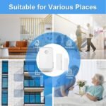 Timbre con alarma para puerta y ventana con sensor magnético para puerta, 38 sonidos, 4 modos de volumen ajustables, indicador LED, timbre para negocios/hogar