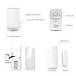 Timbre con alarma para puerta y ventana con sensor magnético para puerta, 38 sonidos, 4 modos de volumen ajustables, indicador LED, timbre para negocios/hogar