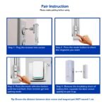 Timbre con alarma para puerta y ventana con sensor magnético para puerta, 38 sonidos, 4 modos de volumen ajustables, indicador LED, timbre para negocios/hogar