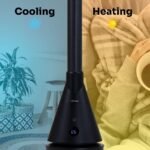 Mellerware – Termoventilador Air Power Caliente&Frío 1800W+30W | 2 en 1 | 9 velocidades | Tranquilo | Temporizador 8h | Control remoto con pantalla táctil | Modo nocturno | 15 m² | Negro