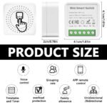 Interruptor inteligente WiFi de 4 piezas, interruptor inteligente Wifi Compatible con Alexa y Google Home, interruptores inteligentes con función de temporizador