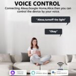 Interruptor inteligente WiFi de 4 piezas, interruptor inteligente Wifi Compatible con Alexa y Google Home, interruptores inteligentes con función de temporizador