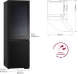 LG GBG5160CEV – Refrigerador combinado Instaview Door Cooling+, 6 pies, clasificación C, capacidad de 352 L, acero negro grafito