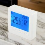 Termostato Digital programable para caldera de gas, termostato Digital para calefacción del hogar con bloqueo de seguridad y función anticongelante