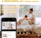 ANTELA Cámara de Vigilancia WiFi Interior 1080P, 2.4/5GHz, 355°/90° PTZ, Audio Bidireccional, Visión Nocturna IR, Detección de Movimiento, Compatible con Alexa/Google Home (4pcs)