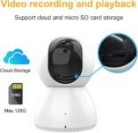 ANTELA Cámara de Vigilancia WiFi Interior 1080P, 2.4/5GHz, 355°/90° PTZ, Audio Bidireccional, Visión Nocturna IR, Detección de Movimiento, Compatible con Alexa/Google Home (4pcs)