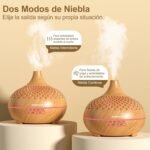 Máquina de aromaterapia con difusor de Aroma de 500ML con difusor humidificador de 14 LED Control remoto 4 temporizador 2 patrones de pulverización