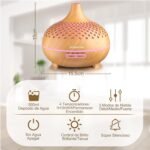 Máquina de aromaterapia con difusor de Aroma de 500ML con difusor humidificador de 14 LED Control remoto 4 temporizador 2 patrones de pulverización