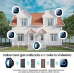 PHYSEN Sensor de Movimiento Inalámbrico con Alarma de Sonido, Timbre, Sensor de Movimiento para Tienda, Timbre Inalámbrico, 58 Tonos + 5 Volúmenes, para Entrada/Casa/Tienda/Oficina