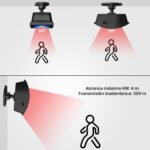 PHYSEN Sensor de Movimiento Inalámbrico con Alarma de Sonido, Timbre, Sensor de Movimiento para Tienda, Timbre Inalámbrico, 58 Tonos + 5 Volúmenes, para Entrada/Casa/Tienda/Oficina