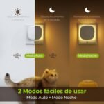 AUVON Luz Nocturna Infantil, Luz con Sensor de Movimiento y Sensor Crepuscular, 2 Piezas Luz Nocturna Bebé Color Ajustable 1-50 lm, Escaleras, Dormitorio, Cocina