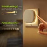AUVON Luz Nocturna Infantil, Luz con Sensor de Movimiento y Sensor Crepuscular, 2 Piezas Luz Nocturna Bebé Color Ajustable 1-50 lm, Escaleras, Dormitorio, Cocina