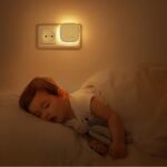 AUVON Luz Nocturna Infantil, Luz con Sensor de Movimiento y Sensor Crepuscular, 2 Piezas Luz Nocturna Bebé Color Ajustable 1-50 lm, Escaleras, Dormitorio, Cocina