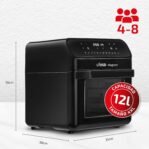 Ufesa Magister 12L Airfryer Freidora de aire sin aceite, 12 Programas, 1850W, Temporizador, Temperatura 200ºC, 6 Accesorios Incluidos, Sin BPA, Exclusivo de Amazon