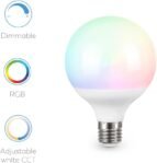 Garza Smart LED Bombilla Globo Inteligente Wifi G95, 11W (Equivalente a Incandescente 75W), E27, RGB+CCT, Regulable, Programable, Control por Voz y App, Alexa/Google, WiFi 2.4GHz
