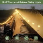 Guirnalda de Luces Exterior, 30 m Luces Exteriores con 50+2 Bombillas LED G40, Irrompibles, Impermeables IP45 Girnalda Luces Exteriores para Jardines, Terrazas, Bodas, Fiestas