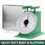 Tada Báscula industrial de cocina y alimentos con control de porciones de 220 libras de servicio pesado con plataforma de acero inoxidable