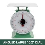 Tada Báscula industrial de cocina y alimentos con control de porciones de 220 libras de servicio pesado con plataforma de acero inoxidable