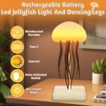 Luz nocturna de medusas de dibujos animados, carga de control de voz de luz nocturna de medusas inteligente LED, para decoración de cerdos (A)
