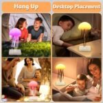 Luz nocturna de medusas de dibujos animados, carga de control de voz de luz nocturna de medusas inteligente LED, para decoración de cerdos (A)