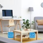 NIVIAN Cámara de Vigilancia Interior Domo 360°, WiFi 4MP Super HD, Detección Humana AI, Seguimiento Automático, Audio Bidireccional, Compatible con Alexa y Google Home