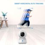 NIVIAN Cámara de Vigilancia Interior Domo 360°, WiFi 4MP Super HD, Detección Humana AI, Seguimiento Automático, Audio Bidireccional, Compatible con Alexa y Google Home
