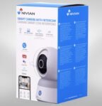 NIVIAN Cámara de Vigilancia Interior Domo 360°, WiFi 4MP Super HD, Detección Humana AI, Seguimiento Automático, Audio Bidireccional, Compatible con Alexa y Google Home