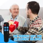 Mando a distancia universal para personas mayores con botones grandes, fácil de usar y configurar, mando a distancia universal para televisores y dispositivos IR con cable
