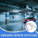 Alcance de 6M 120°, Mini Detector de Movimiento Infrarrojo Ajustable para Interiores, Detector de Movimiento, Ajuste de Tiempo de Retardo y Sensibilidad a la Luz, 220-240V