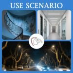 Alcance de 6M 120°, Mini Detector de Movimiento Infrarrojo Ajustable para Interiores, Detector de Movimiento, Ajuste de Tiempo de Retardo y Sensibilidad a la Luz, 220-240V