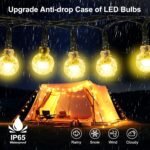 Suright Luces Solares LED Jardín Exterior, 8 M 30 LED Guirnaldas de Luces Solares, 8 Modos IP65 Impermeable para Decorar Jardines, Patios, Terrazas, Fiestas, Bodas – Blanco Cálido