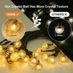 Suright Luces Solares LED Jardín Exterior, 8 M 30 LED Guirnaldas de Luces Solares, 8 Modos IP65 Impermeable para Decorar Jardines, Patios, Terrazas, Fiestas, Bodas – Blanco Cálido