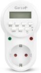 Garza – Programador Digital Temporizador Enchufe, Programable 24 horas/7 días, 8 programas, Protección infantil