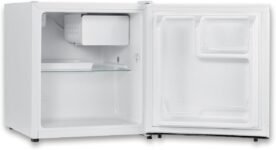 SEVERIN Mini Nevera con Compartimento de Baja Temperatura, Nevera Pequeña con Estante Intermedio, Mini Nevera de Bajo Consumo para Hogares Pequeños, 45 Litros, Blanco, KB 8877