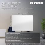 ADAX NEO Compact – Convector de pared con termostato Wifi – 1000 W | Ahorro de energía | Calefacción eficiente y segura | Radiador Eléctrico Moderno y Elegante | 420 mm Alto | IP24C | Blanco