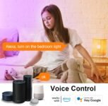 ANTELA Bombilla Inteligente WiFi Led A65 E27 12W 1320 Lúmenes Compatible con Alexa Echo y Google Home, Bombilla RGB WLAN 2,4GHz Blanco Cálido/Frío 2700-6500K, 20000 Horas, 2uds