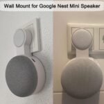 honecumi Soporte de pared para Google Nest Mini (2.ª generación) – Soporte de pared para Google Nest Mini Voice Assistant – Gestión de cables – Ahorro de espacio – Blanco elegante