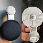 honecumi Soporte de pared para Google Nest Mini (2.ª generación) – Soporte de pared para Google Nest Mini Voice Assistant – Gestión de cables – Ahorro de espacio – Blanco elegante